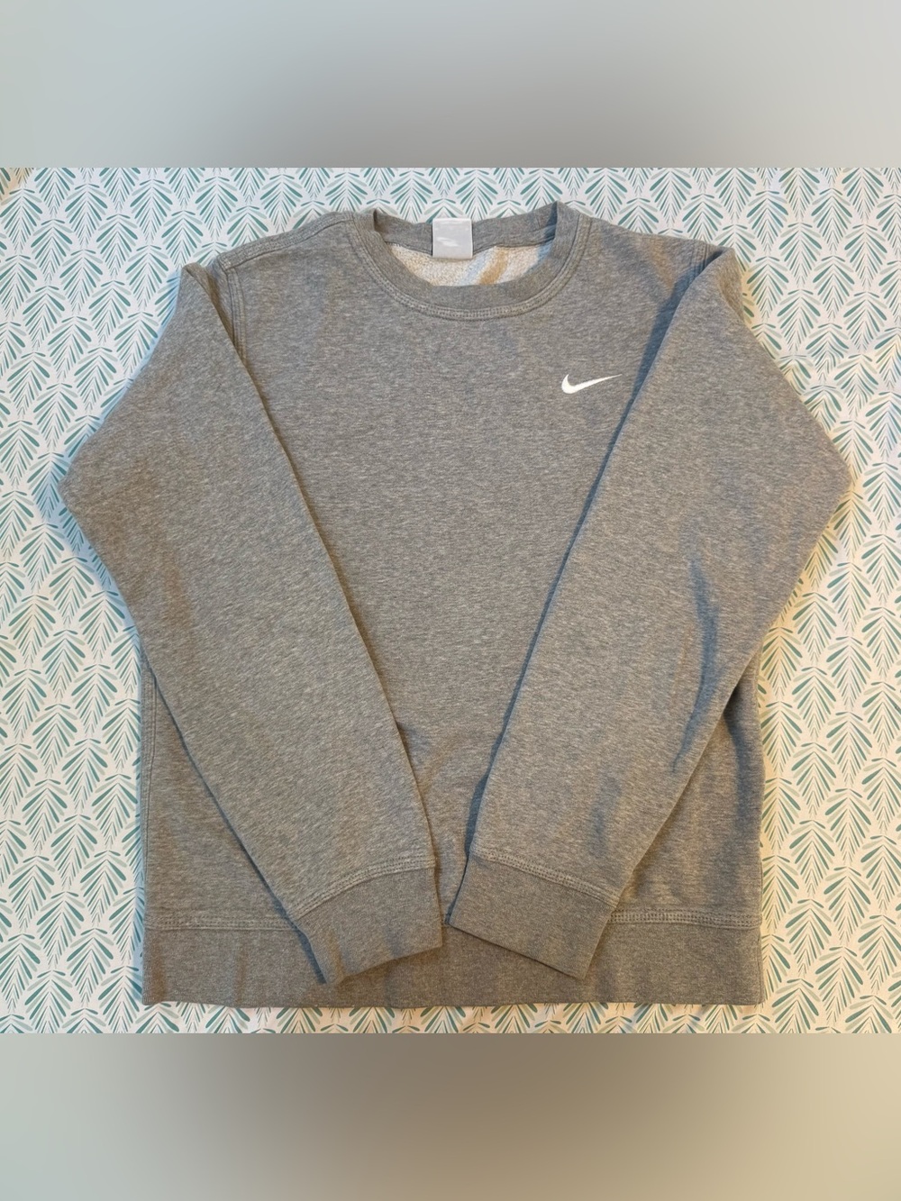 Nike Gray Crewneck Sweatshirt with White Swoosh